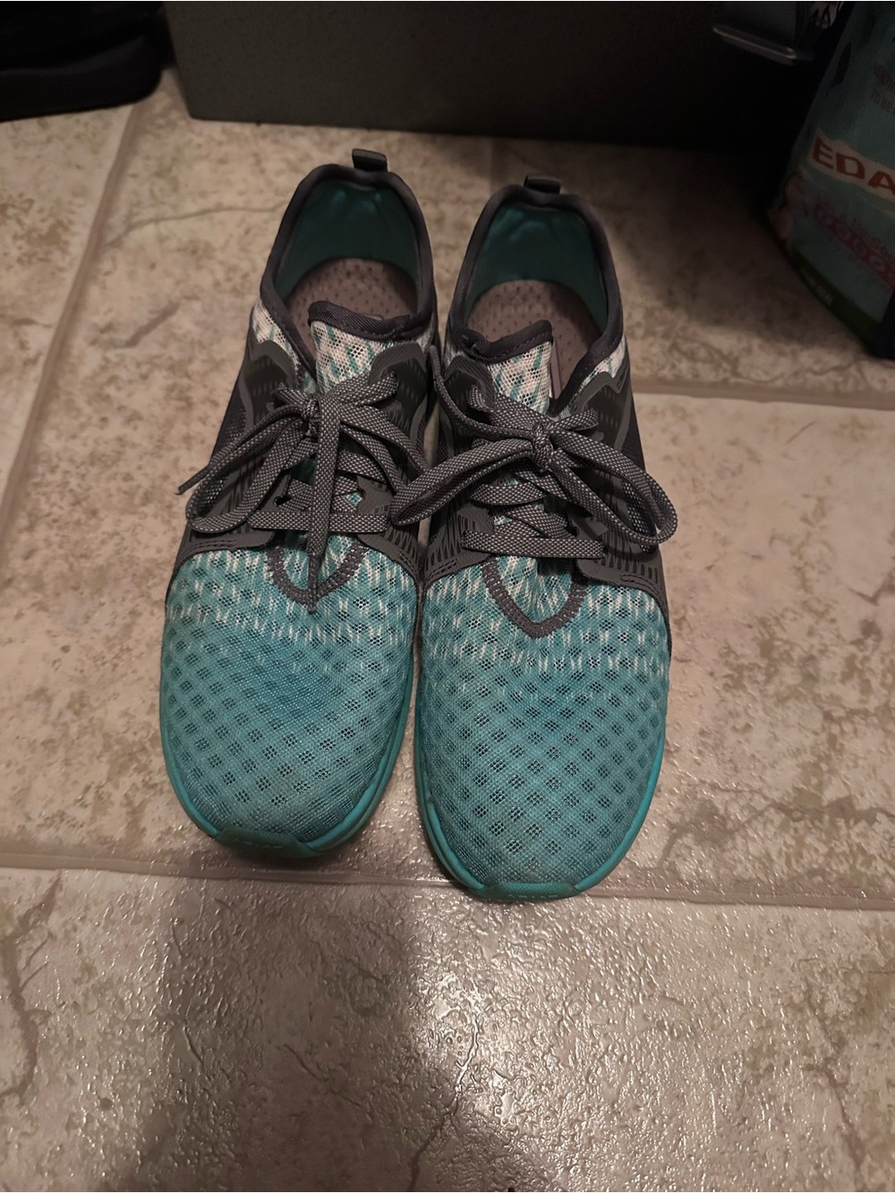 Ariat Teal and Gray Kids Mesh Sneakers